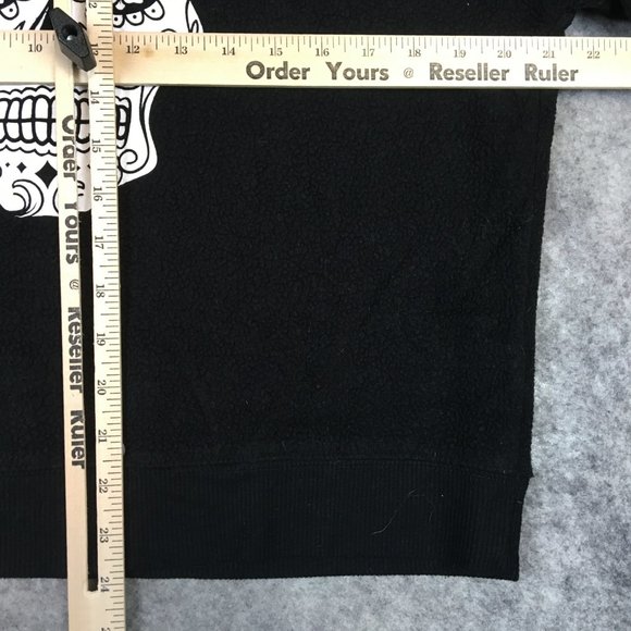 No Boundaries Sweatshirt L 11 13 Black Fleece Candy Skull Long Sleeve Crew Neck - Picture 7 of 11